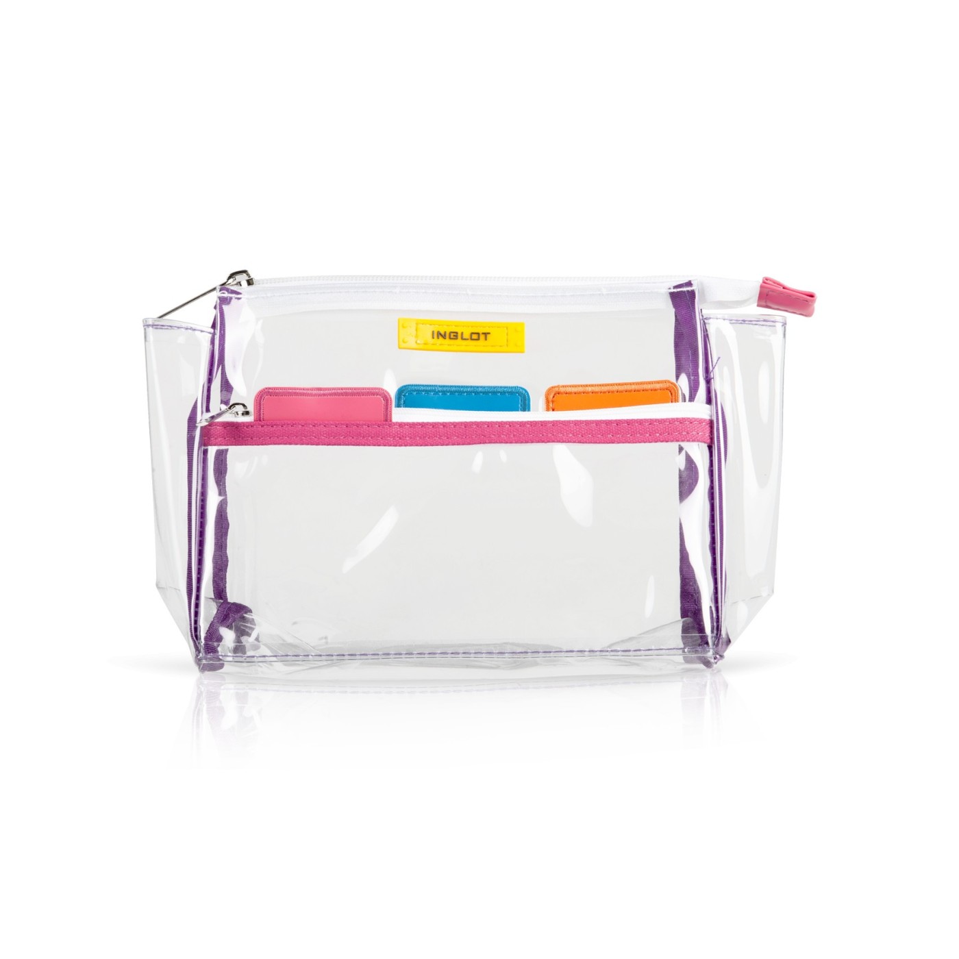 TRANSPARENTE  KOSMETIKTASCHE FARBIG