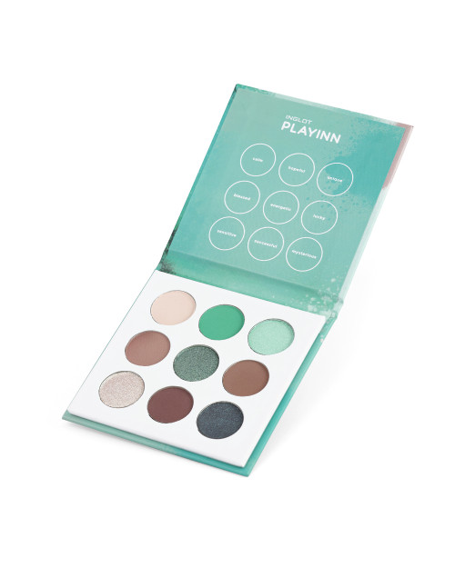 Paletă de farduri de ochi INGLOT PLAYINN CLOUD NO. NINE GREEN Paletă de farduri de ochi INGLOT PLAYINN CLOUD NO. NINE GREEN