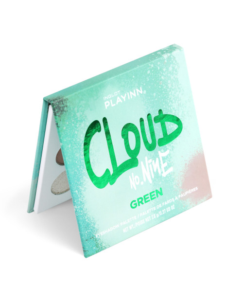 Paletă de farduri de ochi INGLOT PLAYINN CLOUD NO. NINE GREEN