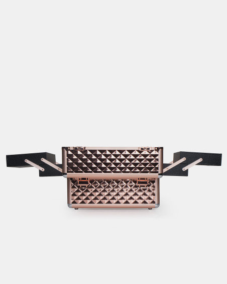 Valiză de machiaj Roz-Auriu Diamond (MB153A-M K107 4)