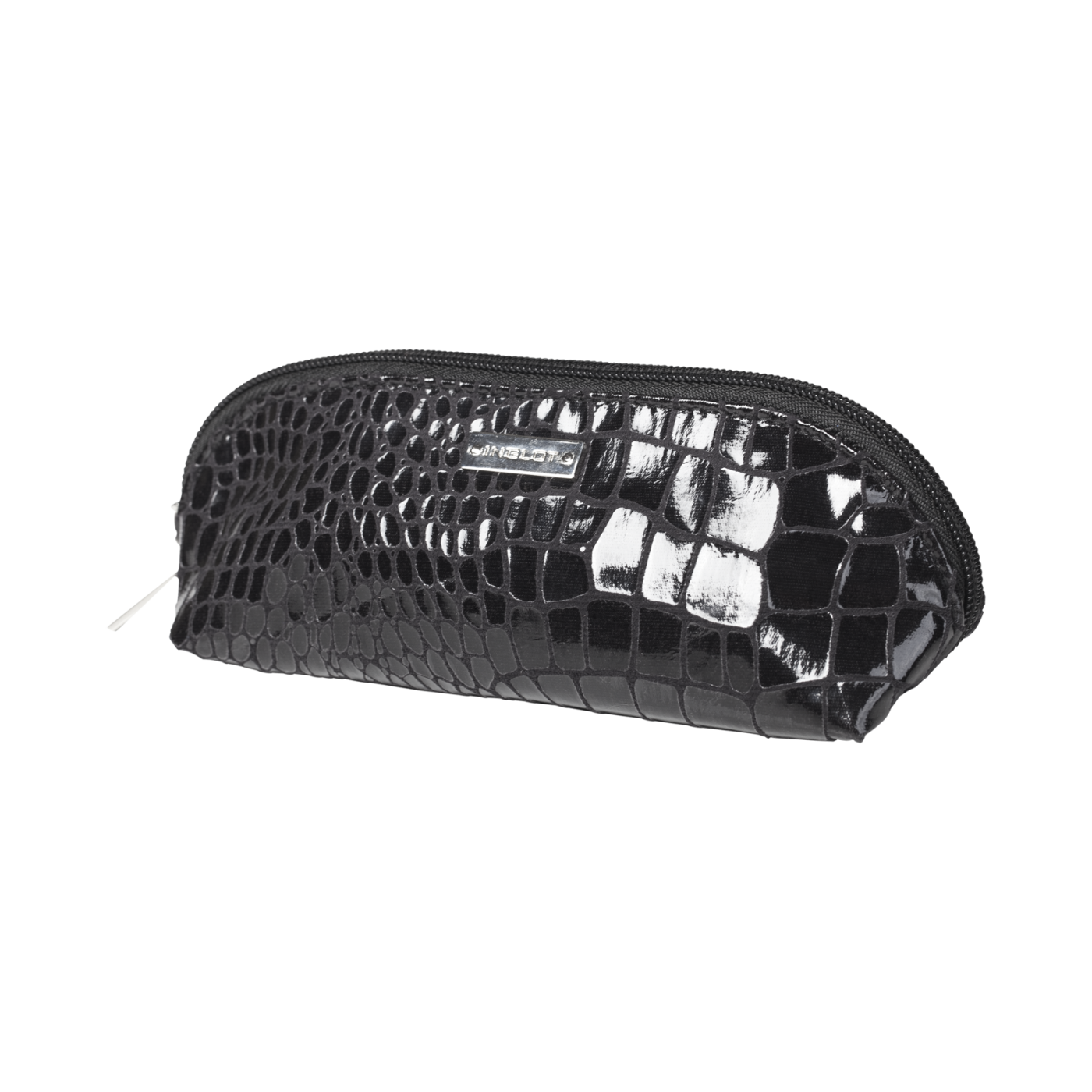 MAKEUP PENCIL CASE SNAKE SKIN PATTERN BLACK (R23984B)