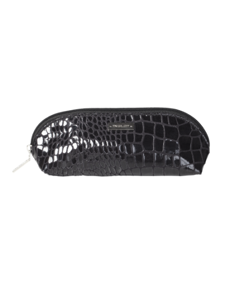 MAKEUP PENCIL CASE SNAKE SKIN PATTERN BLACK (R23984B)