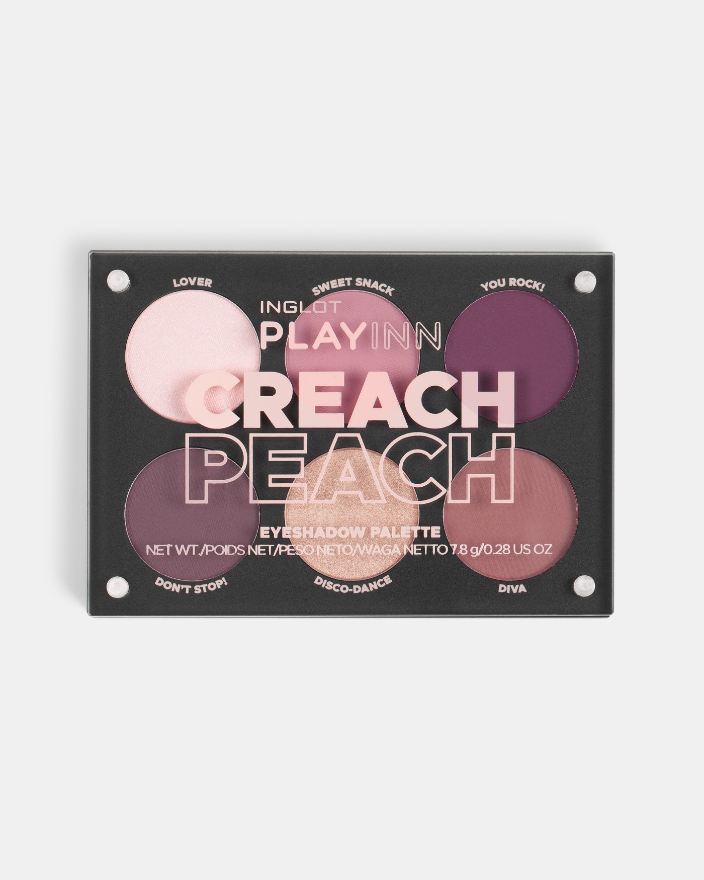 Faceți clic pentru a mări Paletă pentru machiaj INGLOT PLAYINN Creach Peach Eye Shadow Palette