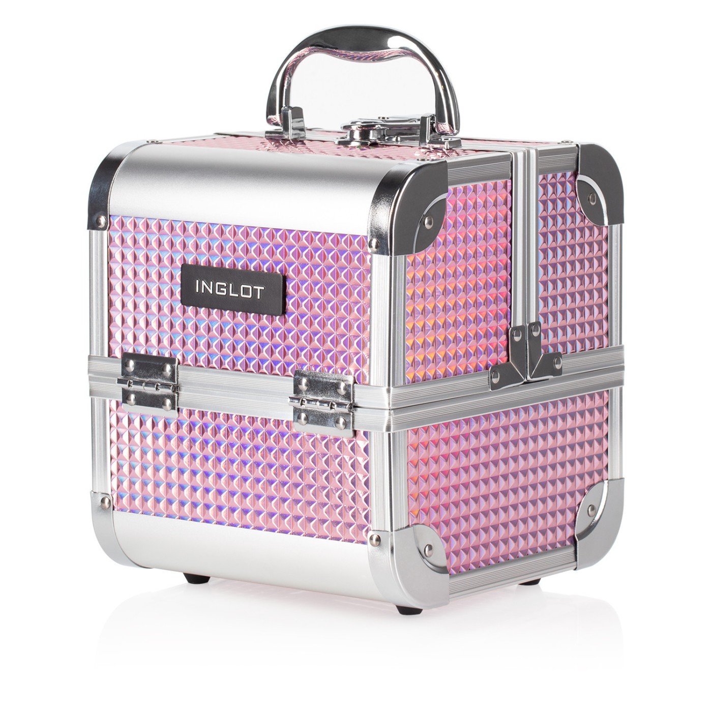 Kosmetikkoffer Ice Cube Mini Holographic Pink (MB152M K105-9H)