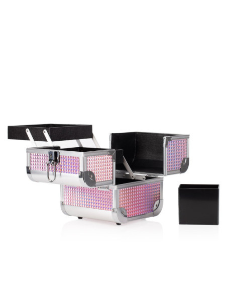 Kosmetikkoffer Ice Cube Mini Holographic Pink (MB152M K105-9H)