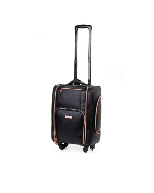 Kufer kosmetyczny na kółkach BLACK & ROSE GOLD (KC-P46S)