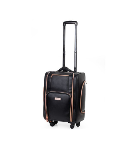 Kufer kosmetyczny na kółkach BLACK & ROSE GOLD (KC-P46S)
