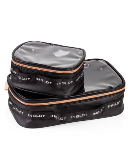 Kufer kosmetyczny na kółkach BLACK & ROSE GOLD (KC-P46S)